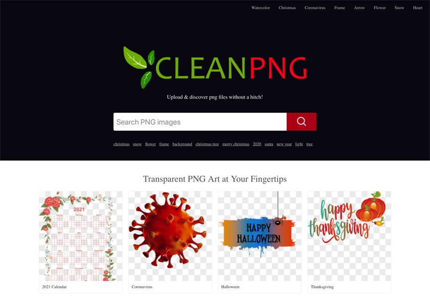 CleanPNG免抠素材网站